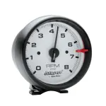 2303 - : GAUGE, TACH, 3 3/4", 8K RPM, PEDESTAL, WHT DIAL BLK CASE, AUTOGAGE for AutoMeter Image
