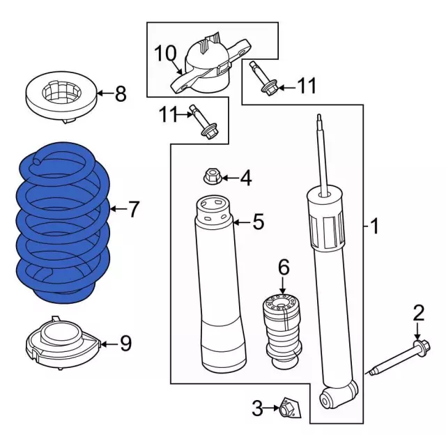 LX6Z5560EJ - : Coil Spring for Ford: Bronco Sport Image