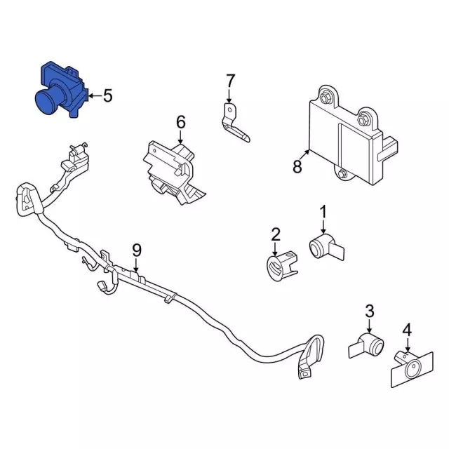 NK4Z19G490L - Body: Front Camera for Ford Image