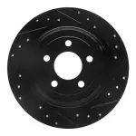 63354076R - : DFC Brake Rotor - Drilled and Slotted - Black for DYNAMIC FRICTION Image