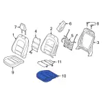 LJ6Z78632A23D - Body: Seat Cushion Pad for Ford: Escape Image