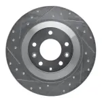 63180046L - : DFC Brake Rotor - Drilled and Slotted - Silver for DYNAMIC FRICTION Image