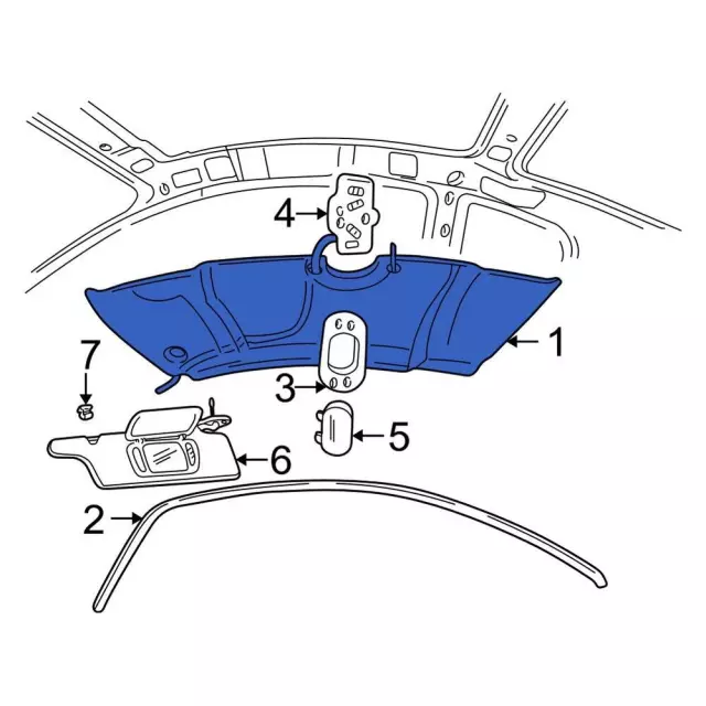 XR3Z6351916AAC - Body: Headliner for Ford Image