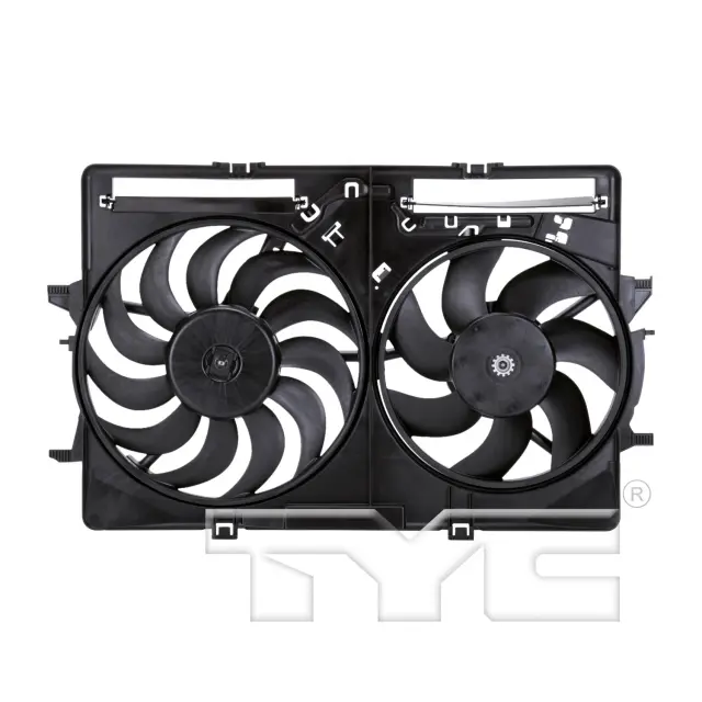 622940 - Cooling Systems: Dual Radiator and Condenser Fan Assembly - Replaces Audi 8K0 959 455 S, 8K0 959 455 T, 8K0 959 455 R for TYC Image