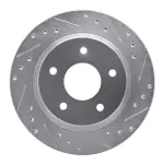 63147015R - : DFC Brake Rotor - Drilled and Slotted - Silver for DYNAMIC FRICTION Image