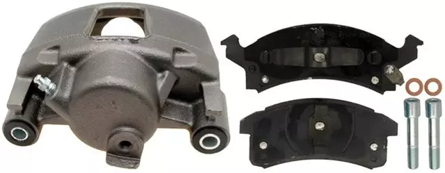 Front Driver Side Disc Brake Caliper Assembly with Semi-Metallic Pads (Loaded Non-Coated), Remanufactured - GM (18036152)