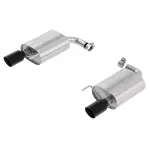 M5230M4SBA - : 2015-2023 Mustang 2.3L EcoBoost Sport Muffler Kit-Black Chrome Tips for Ford Performance Parts Image