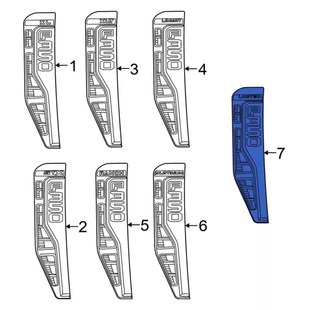 PC3Z16720BAD - Body: Nameplate for Ford: F-350 Super Duty Image