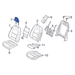 LJ6Z78611A08AF - Body: Headrest for Ford: Escape Image