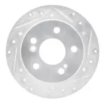 63163015R - : DFC Brake Rotor - Drilled and Slotted - Silver for DYNAMIC FRICTION Image