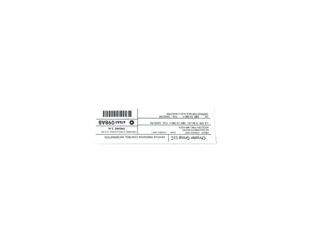 « 47480098AB – Labels : Etiquette Anti-pollution Du Véhicule Etiquette pour Mopar Image »