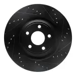63320028R - : DFC Brake Rotor - Drilled and Slotted - Black for DYNAMIC FRICTION Image