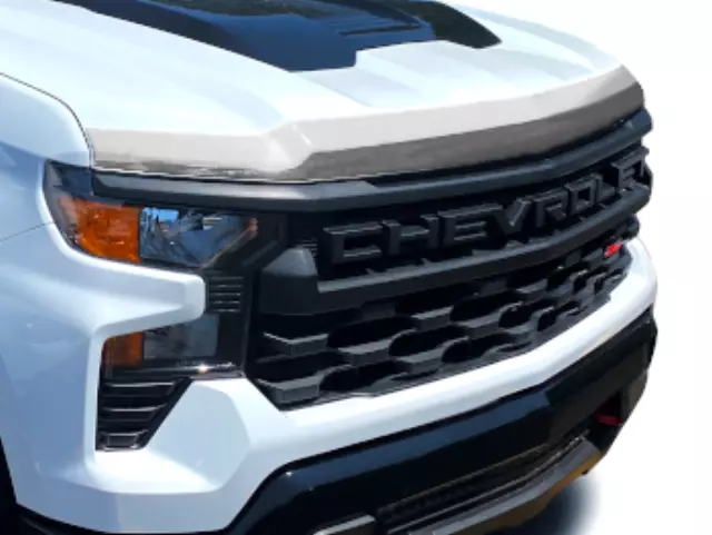 19434059 - Exterior: Aeroskin Hood Protector - Chrome for Chevrolet: Silverado 1500 Image