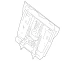 2049201032 - Rear Seat: Backrest Frame for Mercedes-Benz: C250, C300, C350 Image