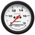 5879 - : GAUGE, AIR/FUEL RATIO-WIDEBAND, ANALOG, 2 5/8", 8:1-18:1, STEPPER MTR, PHANTOM for AutoMeter Image