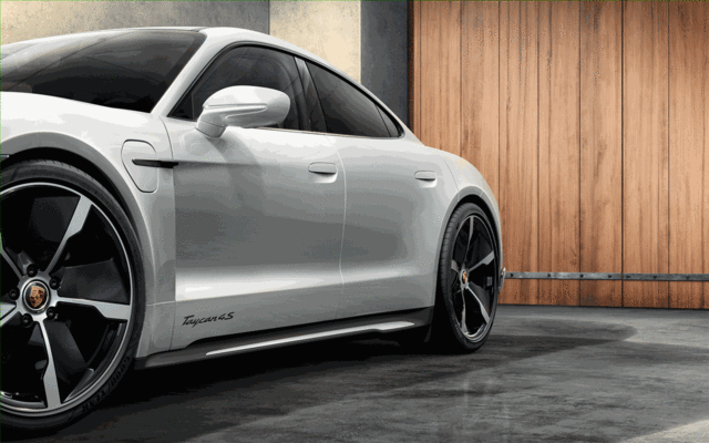 9J104480000041 - Exterior: Model Designation On Doors - Black for Porsche: Taycan Image