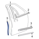 E7AZ5420910ASP - Body: Edge Guard for Ford: Aerostar, Bronco II, Crown Victoria, Escort, Expedition, Explorer, Mustang, Taurus, Thunderbird | Lincoln: Continental, Mark VII, Town Car | Mercury: Cougar, Grand Marquis, Mountaineer, Sable, Tracer Image