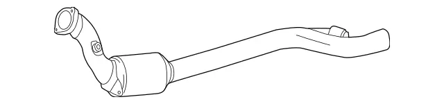 2214909820 - Exhaust System: Exhaust Gas Line for Mercedes-Benz: CL550, S500, S550 Image