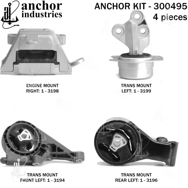 300495 - Engines &amp; Components: Anchor Engine Mount Kit for Anchor Image