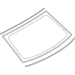 GD9Z5442006F - : Back Glass for Ford Image