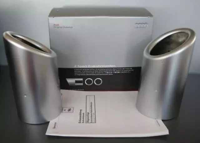 8K0071761D - : Exhaust Tips - Aluminum Matte Finish for Audi: S5 Image