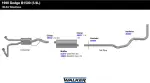 21373 - : Quiet-Flow SS Direct Fit Exhaust Muffler 2.5" Inlet (ID) 2.5" Outlet (ID) for Walker Exhaust Image