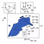 LB5Z7831012FF - Body: Quarter Trim Panel for Ford: Explorer Image