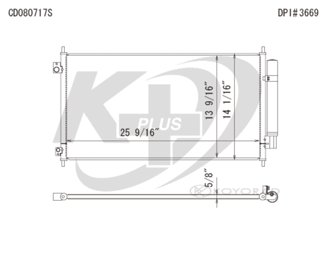 CD080717S - : Koyorad A/C Condenser for Koyo Image