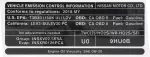 148059HU0B - Body: Emission Label for Nissan: Altima Image