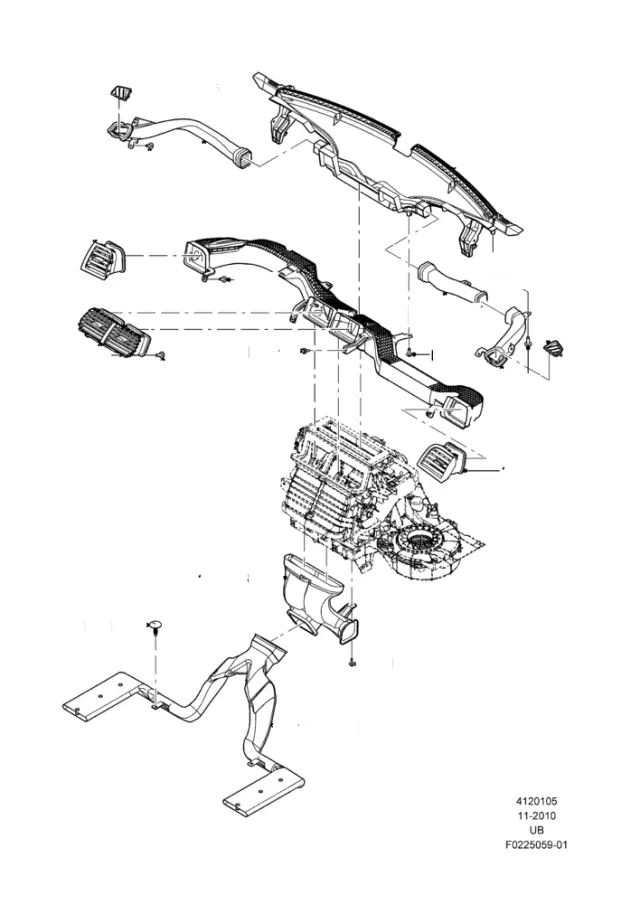 BB5Z19E630D - Body: Defroster Duct for Ford Image