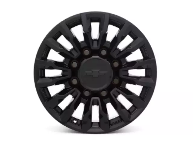 84428945 - : 2021-2024 GMC Chevrolet 18 Inch Multi Spoke Wheel Gloss Black Sierra Silverado 2500 HD 3500 HD for GM Image