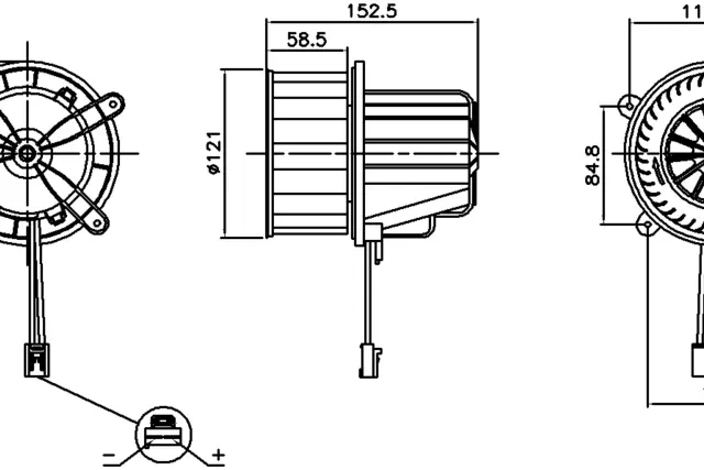 87621 - : Nissens HVAC Blower Motor Assembly for NISSENS Image