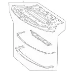 1905200600 - Chassis Sheet Metal/Air Intake: Cover, Engine Comp. Lower for Mercedes-Benz Image