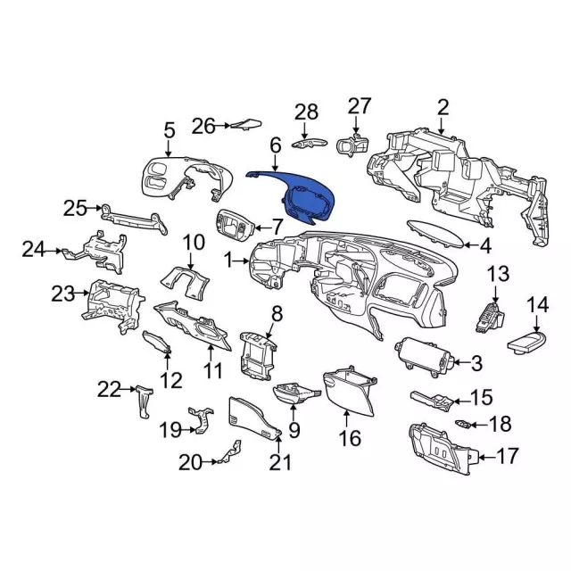 F75Z15042A82BAD - Body: Cluster Panel for Ford: Expedition, F-150, F-250 Image