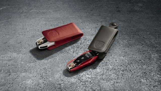 2016-2023 Porsche - Key Pouch In Leather - Graphite Blue - Porsche (970-044-001-12)