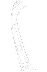 16474023707E94 - : Lift Gate Trim for Mercedes-Benz Image