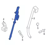 7L2Z78611B09AC - Electrical: Seat Belt Assembly for Ford: Explorer Sport Trac | Mercury: Mountaineer Image