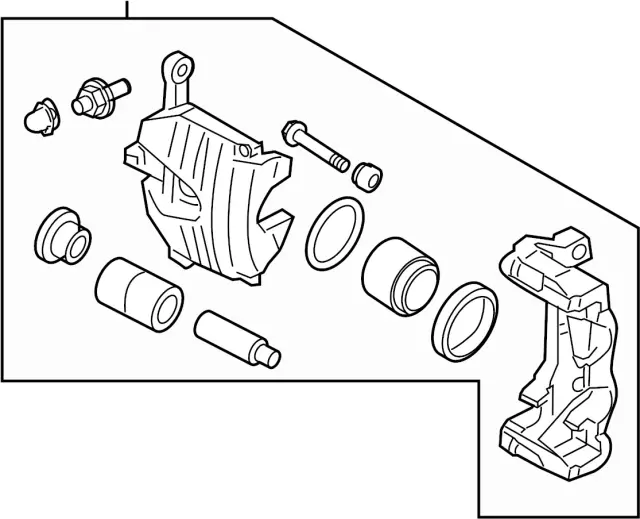 41001EJ20A - : Caliper Assembly for INFINITI: FX35, FX37, FX45, FX50, QX70 Image