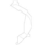 2238858604 - Bumper/Fender/Hood: Air Duct Segment for Mercedes-Benz: 350SD, Maybach S580, Maybach S680, S500, S580, S580e, S63 AMG E Performance Image