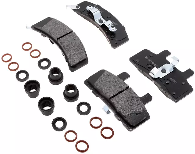 17D369MHF1 - Brake: Front Disc Brake Pad Kit for Cadillac: 60 Special, Commercial Chassis, DeVille, Escalade, Fleetwood | Chevrolet: Astro, Blazer, C1500, C2500, Express 1500, Express 2500, K1500 Pickup, K2500 Pickup, R2500, Suburban C1500, Suburban K1500, Tahoe | Dodge: Ram 1500 | GMC: C1500 Pickup, C2500 Pickup, K1500 Pickup, K2500 Pickup, Safari, Savana 1500, Savana 2500, Suburban C1500, Suburban K1500, Yukon Image