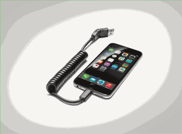 2017-2023 Audi - Apple Lightning - Flexible USB Plug - Angled - Audi (8S0-051-435-M)