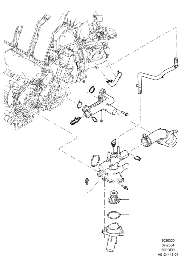 3L8Z12A648A - Cooling System: Temp Sensor for Ford Image