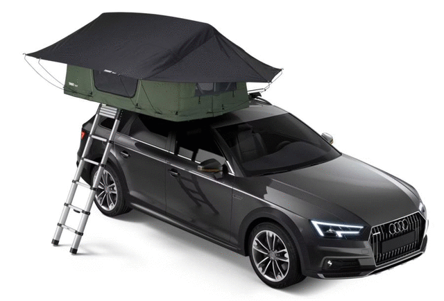 ZAW069616DSP - Exterior: Tepui Foothill Rooftop Tent for Audi: A3, A3 Quattro, A4 allroad, A4 Quattro, A6 allroad, A6 Quattro, A7 Sportback, Q3, Q5, Q7, Q8, Q8 e-tron, SQ5, SQ7, SQ8 Image