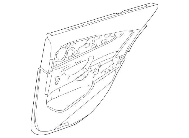 2137305706 - Rear Doors: Trim, Rear Door for Mercedes-Benz: E300, E350, E43 AMG, E53 AMG, E63 AMG S Image image