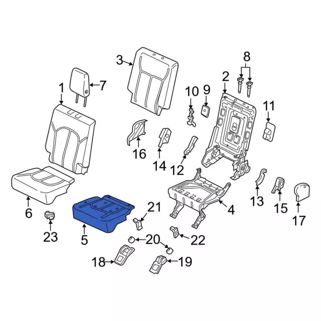 Pad Rear Seat Cushion - Ford (JL1Z-7863840-M)