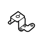 BB5Z16C078A - Body: Upper Rail Bracket for Ford: Explorer, Police Interceptor Utility Image