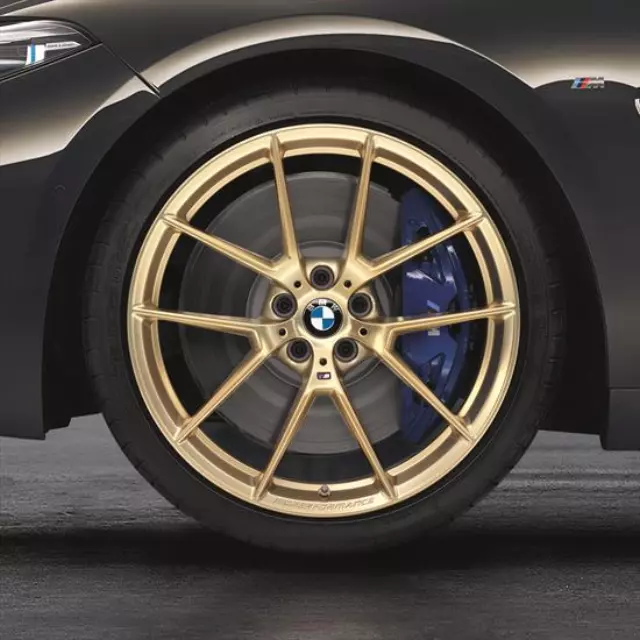 BMW 763M PERFORMANCE SUMMER WHEEL & TIRE SET IN FROZEN GOLD 20" - BMW (36-11-2-459-552)