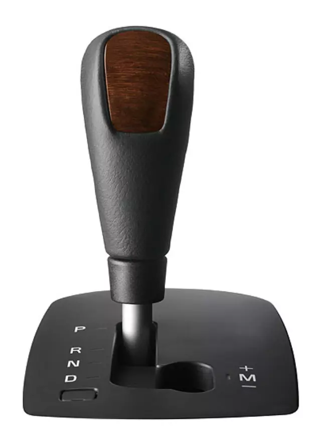 30759053 - : 2005-2011 Volvo S40 - Leather-Clad Gearshift Knob With Wood Inlay for Volvo: S40 Image