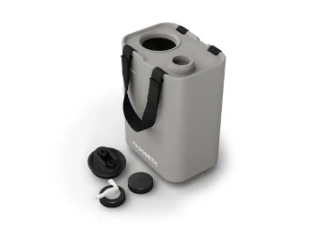 19434711 - Merchandise: Go Hydration Water Jug, 11L In Ash By Dometic for Buick: Enclave, Encore, Encore GX, Envision, Regal Sportback, Regal TourX | Cadillac: CT4, CT5, CT6, Escalade, Escalade ESV, LYRIQ, XT4, XT5, XT6 | Chevrolet: Blazer, Bolt EUV, Bolt EV, Camaro, Colorado, Equinox, Express 2500, Express 3500, Express 4500, Impala, Malibu, Silverado 1500, Silverado 1500 LTD, Silverado 2500 HD, Silverado 3500 HD, Silverado EV, Sonic, Spark, Suburban, Tahoe, Trailblazer, Traverse, Trax | GMC: Acadia, Canyon, Savana 2500, Savana 3500, Savana 4500, Sierra 1500, Sierra 1500 Limited, Sierra 2500 HD, Sierra 3500 HD, Terrain, Yukon, Yukon XL Image