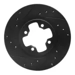 63367008L - : DFC Brake Rotor - Drilled and Slotted - Black for DYNAMIC FRICTION Image